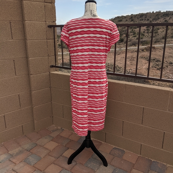 Sharagano Wavy Striped Dress Size 14 - Picture 2 of 2